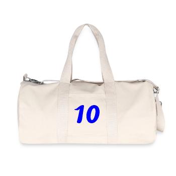 10. 10 YEARS. 10th ANNIVERSARY. 10 YEAR ANNIVERSARY. - Recycled Canvas Sports Bag by Stanley/Stella - natural - Front