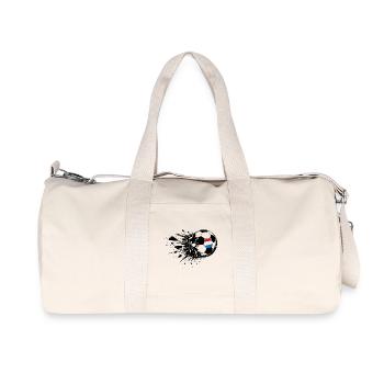 Football Holland Flag Ball Design - Recycled Canvas Sports Bag by Stanley/Stella - natural - Front