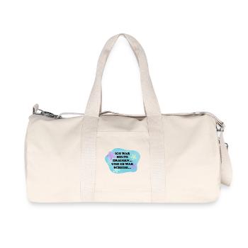 Ich war draußen | Sarkasmus Retro Meme - Recycelte Canvas-Sporttasche von Stanley/Stella - Naturweiß - Vorne