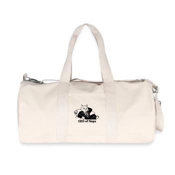CEO of Naps Cat in Suit Design - Recycled Canvas Sports Bag by Stanley/Stella - natural - Front
