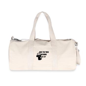 Lustige IT Katze - Have you tried meowing at it? - Recycelte Canvas-Sporttasche von Stanley/Stella - Naturweiß - Vorne