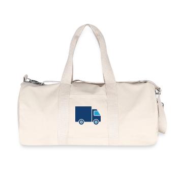 Delivery Truck Solid Icon Logistics Transport Symb - Recycled Canvas Sports Bag by Stanley/Stella - natural - Front