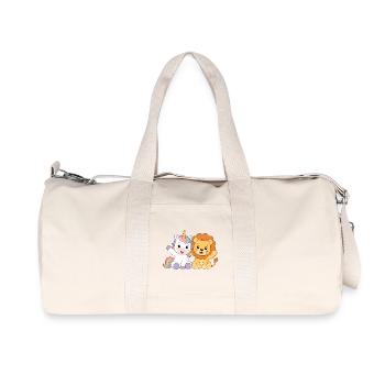 Einhorn und Löwe – Süße Kindergarten Freunde  - Recycelte Canvas-Sporttasche von Stanley/Stella - Naturweiß - Vorne