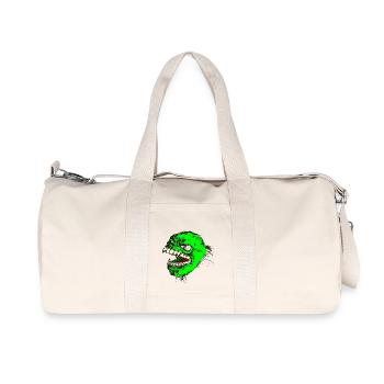 Green monster has sharp teeth - Recycled Canvas Sports Bag by Stanley/Stella - natural - Front