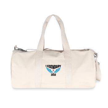 2010 - Sac de sport en toile recyclée Stanley/Stella - blanc naturel - Devant