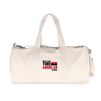 Conception du drapeau Angola Keep Calm - Sac de sport en toile recyclée Stanley/Stella - blanc naturel - Devant