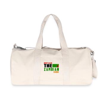 Keep Calm Sambia Flaggen Design - Recycelte Canvas-Sporttasche von Stanley/Stella - Naturweiß - Vorne