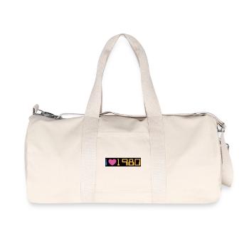 I love 1980 - Design of the 80s - Recycled Canvas Sports Bag by Stanley/Stella - natural - Front