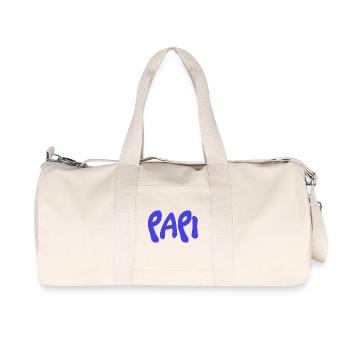 PAPOU. PAPA. FÊTE DES PÈRES. BONNE FÊTE PAPA - Sac de sport en toile recyclée Stanley/Stella - blanc naturel - Devant