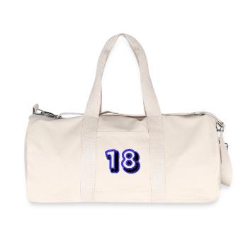 ANNIVERSARY. HAPPY BIRTHDAY. HAPPY BIRTHDAY. - Recycled Canvas Sports Bag by Stanley/Stella - natural - Front