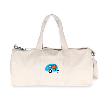 Caravan Goldfisch Camping Wohnwagen Vintage Fisch - Recycelte Canvas-Sporttasche von Stanley/Stella - Naturweiß - Vorne