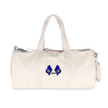 Two flags text KANSAS - Recycled Canvas Sports Bag by Stanley/Stella - natural - Front