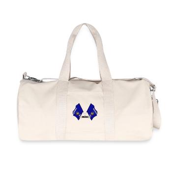 Two flags text WISCONSIN - Recycled Canvas Sports Bag by Stanley/Stella - natural - Front