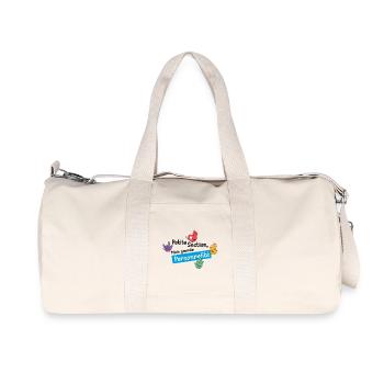 Petite section mais grande personnalité "Bleu" - Sac de sport en toile recyclée Stanley/Stella - blanc naturel - Devant