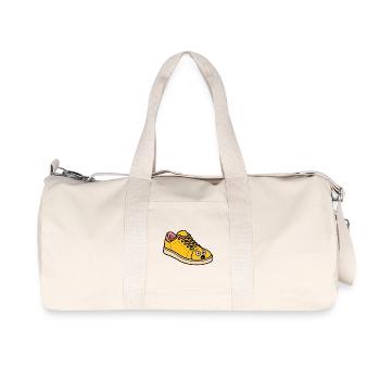 Surprised Shoe – Funny Cartoon Shoe - Recycled Canvas Sports Bag by Stanley/Stella - natural - Front