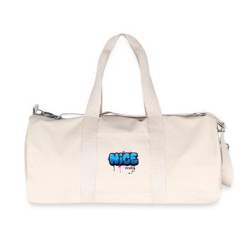 Style graffiti avec motif France - Sac de sport en toile recyclée Stanley/Stella - blanc naturel - Devant