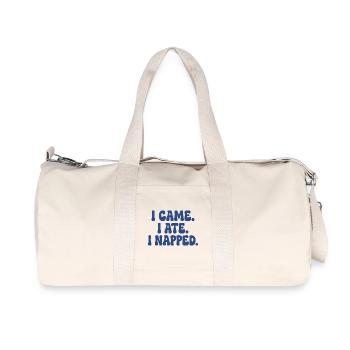 I Came I Ate I Napped - Recycled Canvas Sports Bag by Stanley/Stella - natural - Front