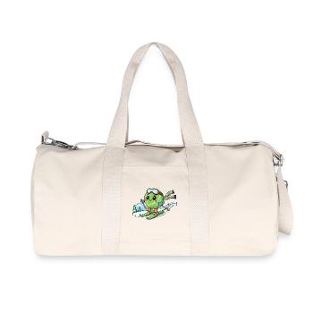 Skiing Watermelon Kawaii Winter Sports Fun - Recycled Canvas Sports Bag by Stanley/Stella - natural - Front
