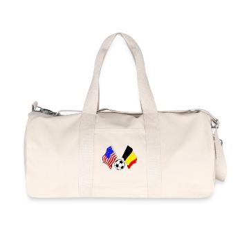 Football Belgique vs États-Unis - Sac de sport en toile recyclée Stanley/Stella - blanc naturel - Devant