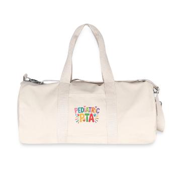 Pediatric PTA Logo - Kids Edition - Recycelte Canvas-Sporttasche von Stanley/Stella - Naturweiß - Vorne