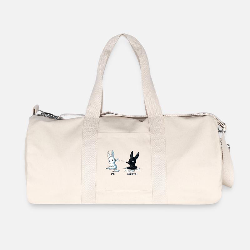 Angst Hase Meme Design - Recycelte Canvas-Sporttasche von Stanley/Stella - Naturweiß
