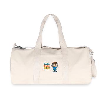 Cadeau des enfants Big Brother 2026 - Sac de sport en toile recyclée Stanley/Stella - blanc naturel - Devant
