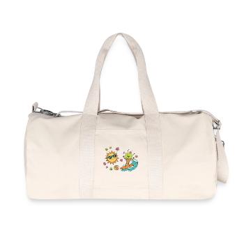 Sonne Surf Kugeleis Badespaß Sommerzeit Hitzefrei - Recycled Canvas Sports Bag by Stanley/Stella - natural - Front
