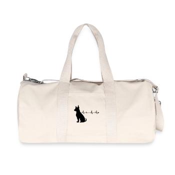Chien - Sac de sport en toile recyclée Stanley/Stella - blanc naturel - Devant