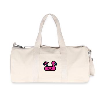 Flamingo Air Mattress Retro - Recycled Canvas Sports Bag by Stanley/Stella - natural - Front