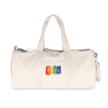 Regenbogenfahne Pride Month - Recycelte Canvas-Sporttasche von Stanley/Stella - Naturweiß - Vorne