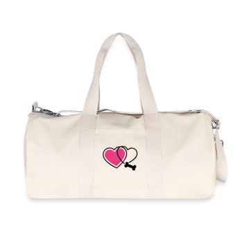  Pfotenabdruck Liebe Hund Knochen Hundemama - Recycelte Canvas-Sporttasche von Stanley/Stella - Naturweiß - Vorne