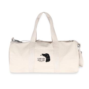 Kleiner Hund, Große Liebe - Recycelte Canvas-Sporttasche von Stanley/Stella - Naturweiß - Vorne