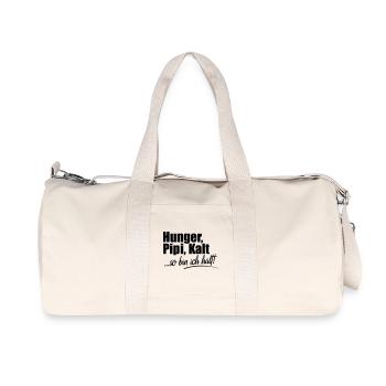 Hunger Kalt Müde so bin ich halt - Recycelte Canvas-Sporttasche von Stanley/Stella - Naturweiß - Vorne