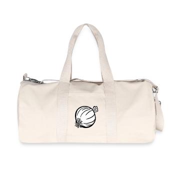 zwiebeln onion halloween gemuese vegetables37 - Recycelte Canvas-Sporttasche von Stanley/Stella - Naturweiß - Vorne