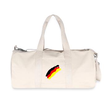 Deutsche Flagge - Recycelte Canvas-Sporttasche von Stanley/Stella - Naturweiß - Vorne