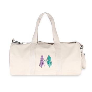 Motorcyclist couple - Recycled Canvas Sports Bag by Stanley/Stella - natural - Front