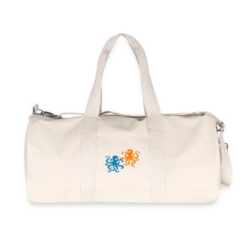 Octopus Valentine's Day Comic Sea Octopus Child - Recycled Canvas Sports Bag by Stanley/Stella - natural - Front