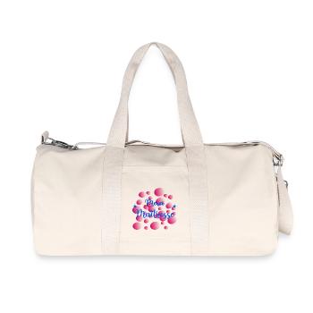 MERCI. MERCI MAÎTRESSE. CADEAU MAÎTRESSE. VACANCES - Sac de sport en toile recyclée Stanley/Stella - blanc naturel - Devant