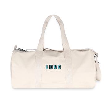 HAPPY FATHER'S DAY. DAD. FATHER'S DAY. FATHER - Recycled Canvas Sports Bag by Stanley/Stella - natural - Front