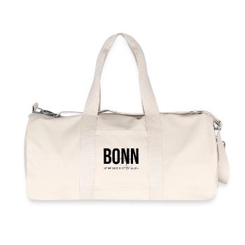 Koordinaten Bonn - Recycelte Canvas-Sporttasche von Stanley/Stella - Naturweiß - Vorne