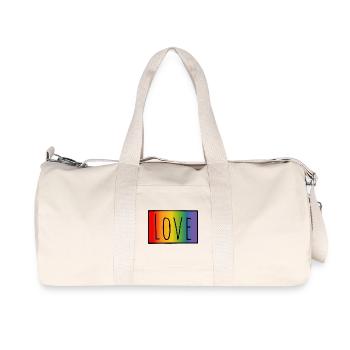 CSD Tshirt Regenbogen Love - Recycled Canvas Sports Bag by Stanley/Stella - natural - Front