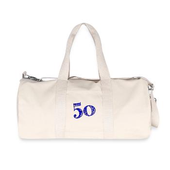 50. 50 YEARS. 50th ANNIVERSARY. 50 YEARS ANNIVERSARY. - Recycled Canvas Sports Bag by Stanley/Stella - natural - Front