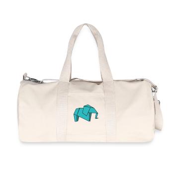 Origami Éléphant - Sac de sport en toile recyclée Stanley/Stella - blanc naturel - Devant