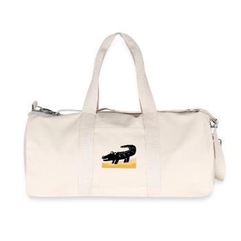 crocodile noir - Sac de sport en toile recyclée Stanley/Stella - blanc naturel - Devant