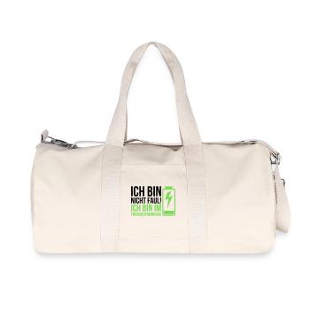 I'm not lazy – I'm in power saving mode - Recycled Canvas Sports Bag by Stanley/Stella - natural - Front
