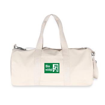 Bin wääg Exit Humor - Recycled Canvas Sports Bag by Stanley/Stella - natural - Front