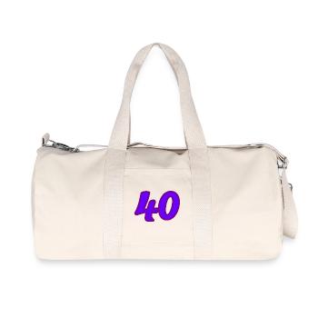 40. 40 ANS. 40e ANNIVERSAIRE. ANNIVERSAIRE 40 ANS. - Sac de sport en toile recyclée Stanley/Stella - blanc naturel - Devant