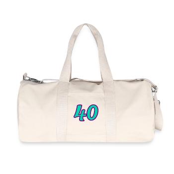 40. 40 YEARS. 40th ANNIVERSARY. 40 YEARS ANNIVERSARY. - Recycled Canvas Sports Bag by Stanley/Stella - natural - Front