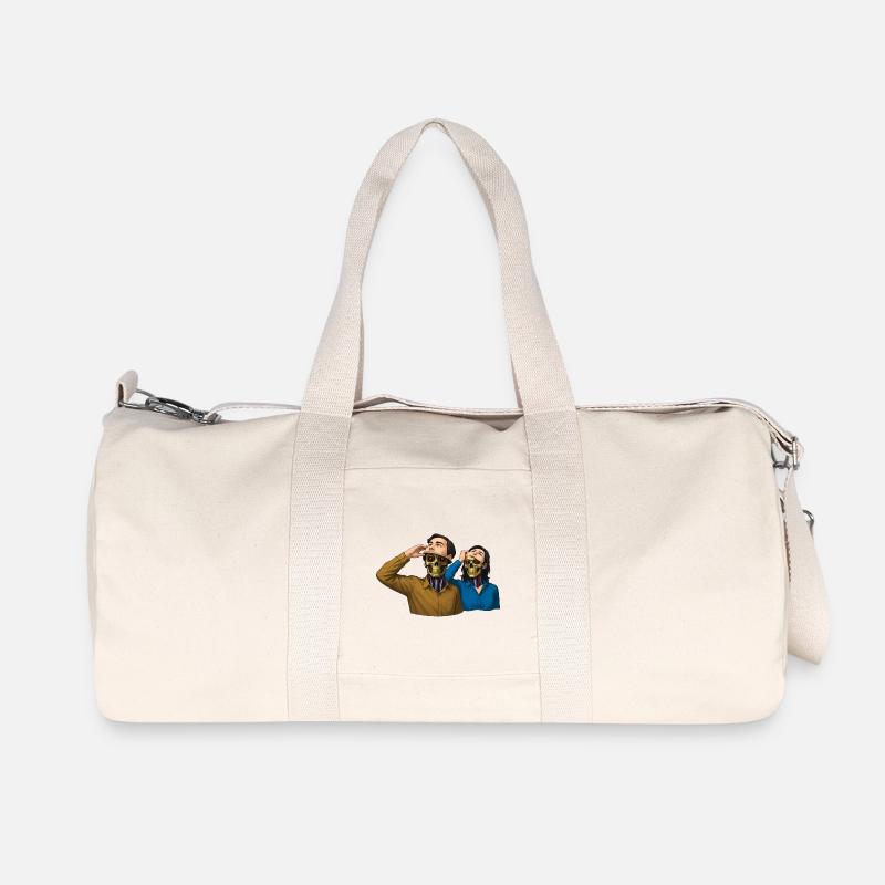WIR SIND HIER – Geek & Science-Fiction - Recycelte Canvas-Sporttasche von Stanley/Stella - Naturweiß