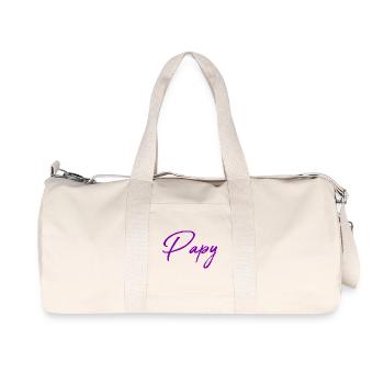 GRANDPA. DAD. FATHER'S DAY. HAPPY FATHER'S DAY - Recycled Canvas Sports Bag by Stanley/Stella - natural - Front